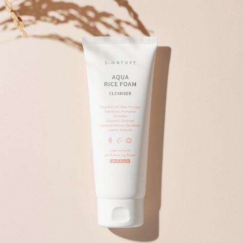 S.NATURE Aqua Rice Foam Cleanser 160ml Available on Seoulbazaar, your online store for trendy korean products.