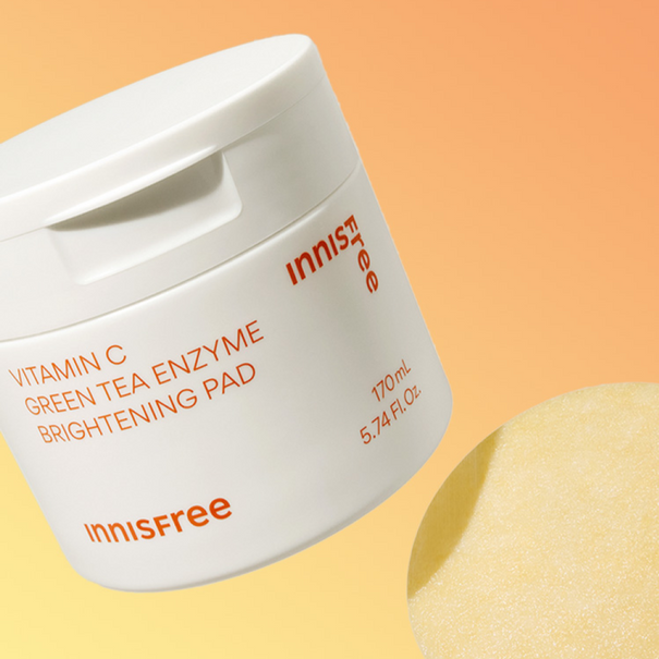 INNISFREE Vitamin C Green Tea Enzyme Brightening Pad 60p 170ml Available on Seoulbazaar, your online store for trendy korean products.