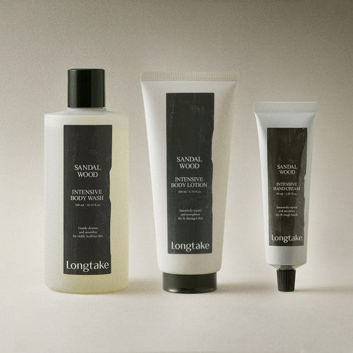 LONGTAKE Body 3 piece set (Body Lotion, Body Wash, Handcream) Available on Seoulbazaar, your online store for trendy korean products.