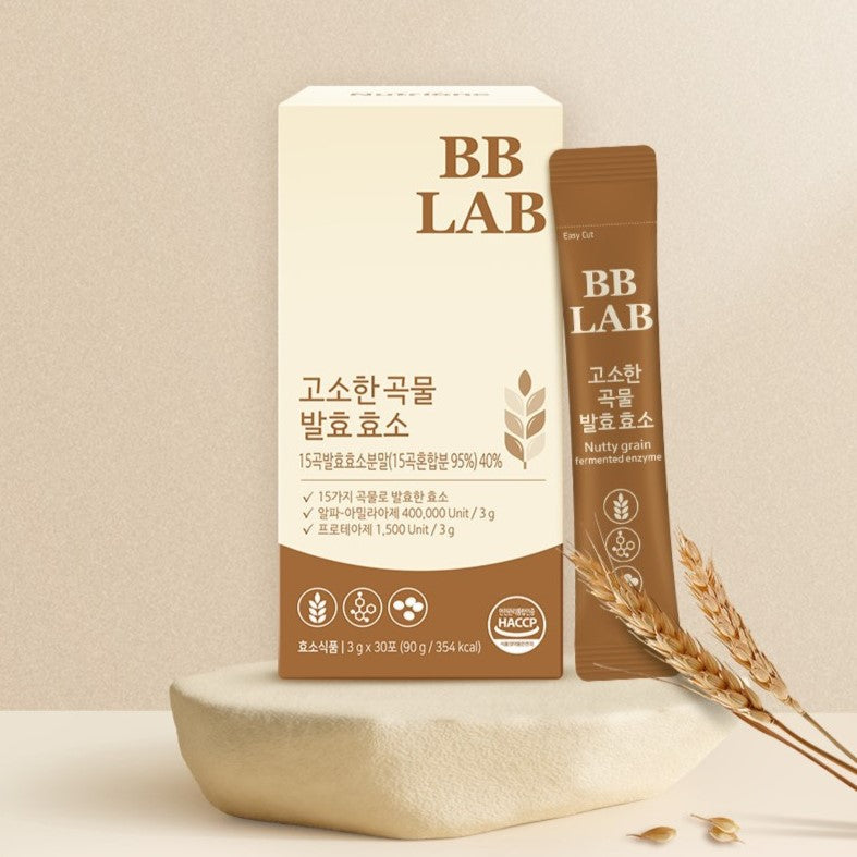 BB LAB Nutty Grain Fermented Enzyme 30 Sticks 90g Available on Seoulbazaar, your online store for trendy korean products.