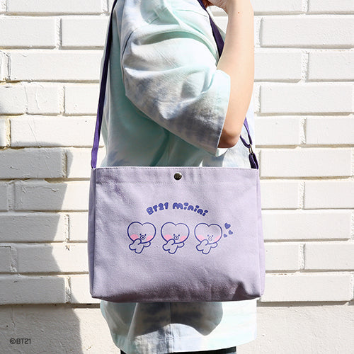 BT21 Minini Canvas Cross Bag Available on Seoulbazaar, your online store for trendy korean products.