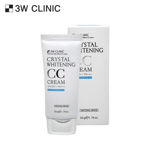 3W CLINIC Crystal Whitening CC Cream Natural Beige 50g Available on Seoulbazaar, your online store for trendy korean products.