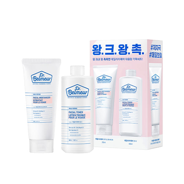 DR.BELMEUR Daily Skincare Set (Moisturizer+Toner) Available on Seoulbazaar, your online store for trendy korean products.