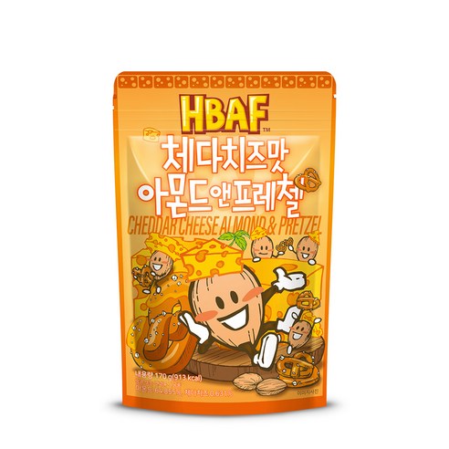 HBAF Cheddar Cheese Almond & Pretzel Available on Seoulbazaar, your online store for trendy korean products.