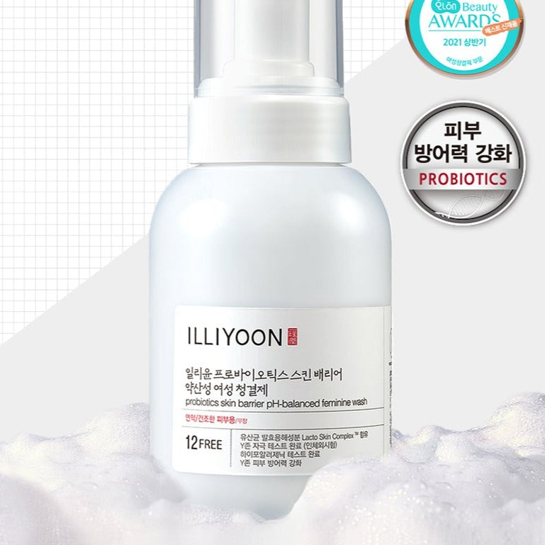 ILLIYOON Probiotics Skin Barrier pH-Balanced Feminine Wash 300ml Available on Seoulbazaar, your online store for trendy korean products.