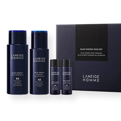 LANEIGE Homme Blue Energy Duo Set (Toner&Lotion) Available on Seoulbazaar, your online store for trendy korean products.