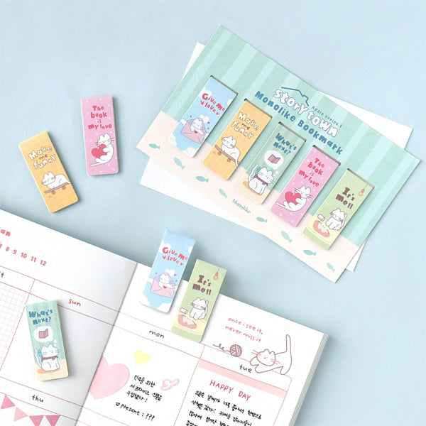 MONOLIKE Magnetic Bookmark Set #StoryTownAzzle Ver.1 Available on Seoulbazaar, your online store for trendy korean products.