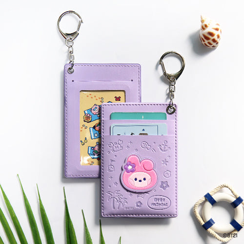 BT21 Leather Patch Card Holder (Vacance) Available on Seoulbazaar, your online store for trendy korean products.