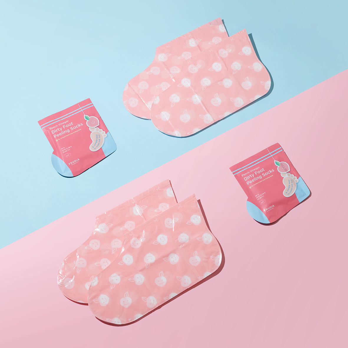 FRUDIA My Orchard Peach Foot Peeling Mask Available on Seoulbazaar, your online store for trendy korean products.
