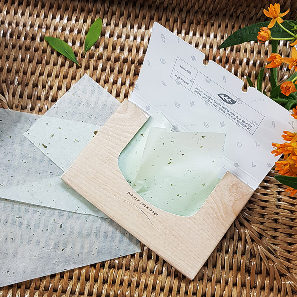 DEWYTREE Nature Source Green Tea Mattifying Linens (50 Sheets) Available on Seoulbazaar, your online store for trendy korean products.