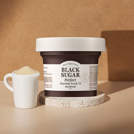 SKINFOOD Black Sugar Perfect Essential Scrub 2x 210g Available on Seoulbazaar, your online store for trendy korean products.