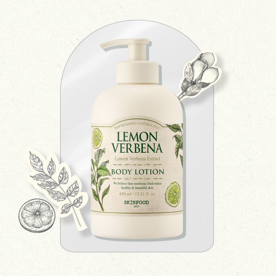 SKINFOOD Lemon Verbena Body Lotion 450ml Available on Seoulbazaar, your online store for trendy korean products.