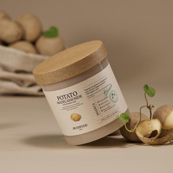 SKINFOOD Potato Madecassoside Soothing Pad 250g Available on Seoulbazaar, your online store for trendy korean products.