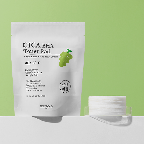 SKINFOOD CICA BHA Toner Pad