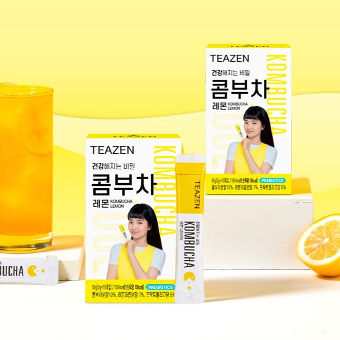 TEAZEN Kombucha Lemon 10 Sticks Available on Seoulbazaar, your online store for trendy korean products.