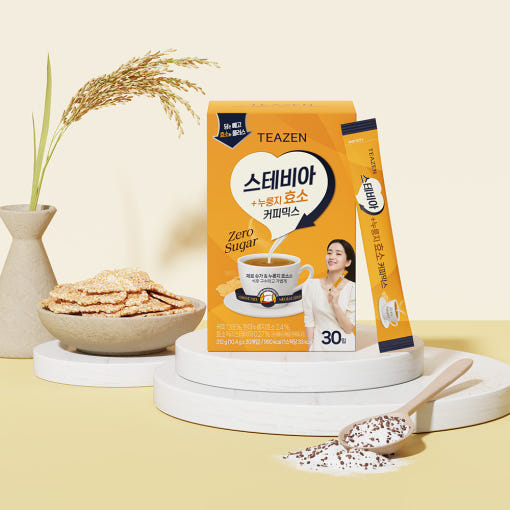 TEAZEN Stavia Scorched Rice Coffee Mix 30 Sticks