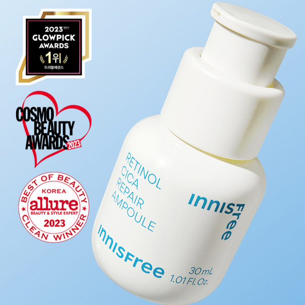INNISFREE Retinol cica repair Ampoule 30ml Available on Seoulbazaar, your online store for trendy korean products.