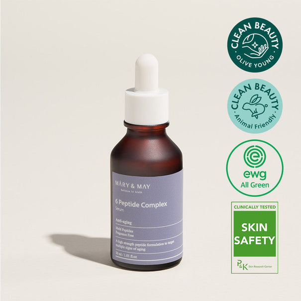 MARY & MAY 6 Peptide Complex Serum 30ml Available on Seoulbazaar, your online store for trendy korean products.
