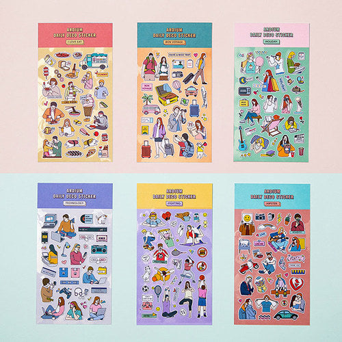 ARDIUM Daily Deco Stickers Available on Seoulbazaar, your online store for trendy korean products.