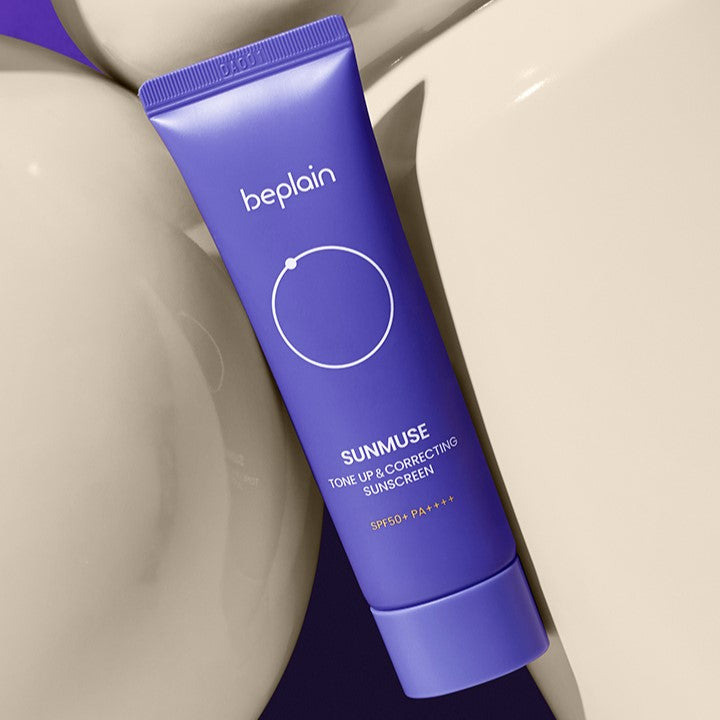 BEPLAIN Sunmuse Tone Up and Correcting Sunscreen SPF50+ PA++++ 50ml Available on Seoulbazaar, your online store for trendy korean products.