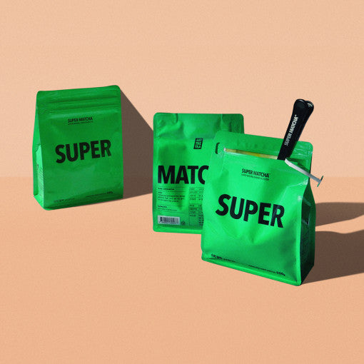 HIT THE TEA Super Matcha X Energy Booster Powder 500g Available on Seoulbazaar, your online store for trendy korean products.