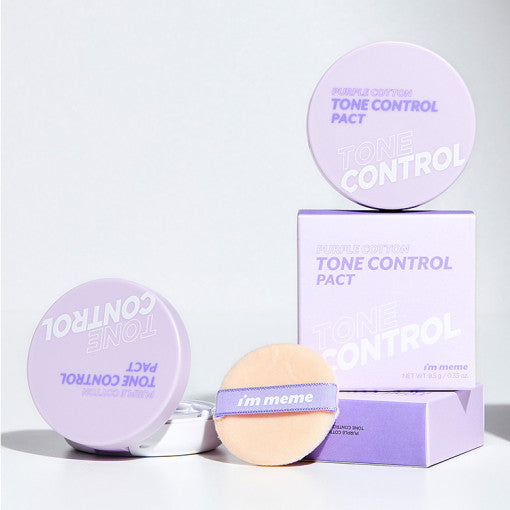I'M MEME Purple Cotton Tone Control Pact Available on Seoulbazaar, your online store for trendy korean products.