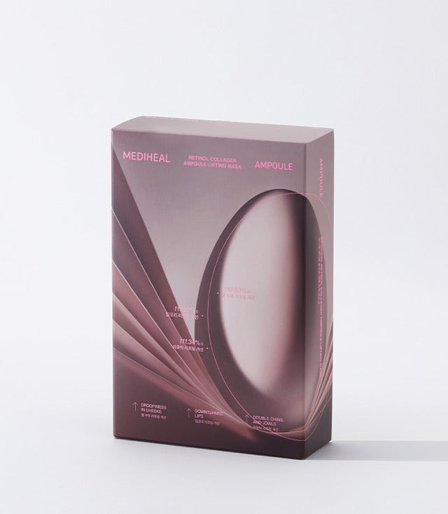 MEDIHEAL Retinol Collagen Ampoule Contour Mask 10 sheets disponible sur Ma petite Coree, ton Eshop 100% K-beauty en direct de Seoul