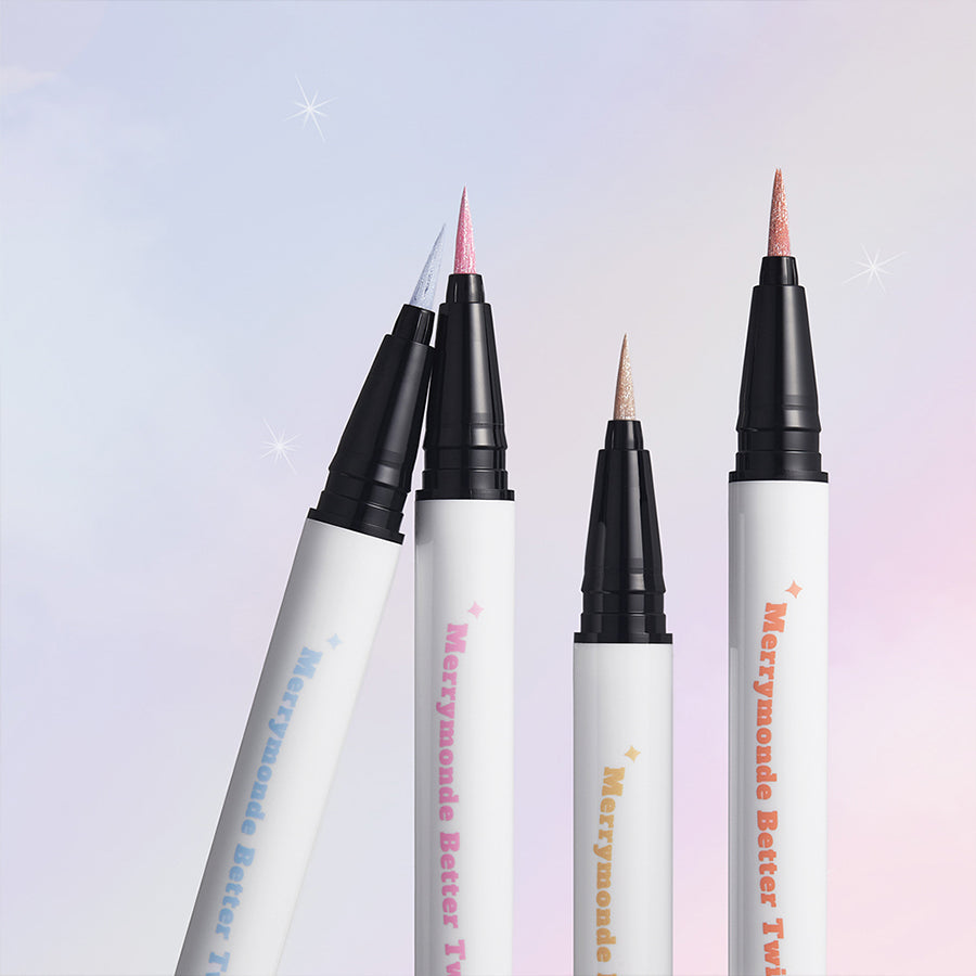 MERRYMONDE Better Twin Glitter Pen Eyeliner Available on Seoulbazaar, your online store for trendy korean products.