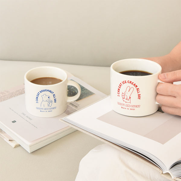 MONOLIKE Happy And Lucky Mug Available on Seoulbazaar, your online store for trendy korean products.