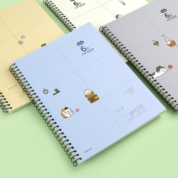 PINKFOOT Nyang Nyang 6 Cases Mathematics Study Notebook Available on Seoulbazaar, your online store for trendy korean products.