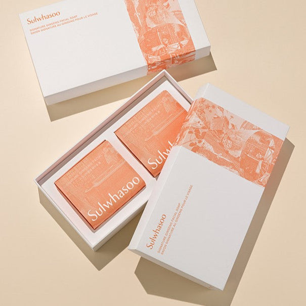 SULWHASOO Signature Ginseng Facial Soap 2x Available on Seoulbazaar, your online store for trendy korean products.