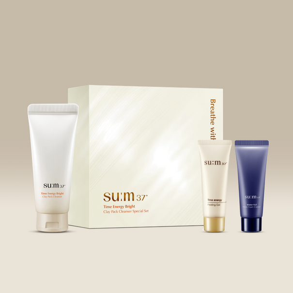 SU:M37 Time Energy Bright Clay Pack Cleanser Planning (Set) disponible sur Ma petite Coree, ton Eshop 100% K-beauty en direct de Seoul