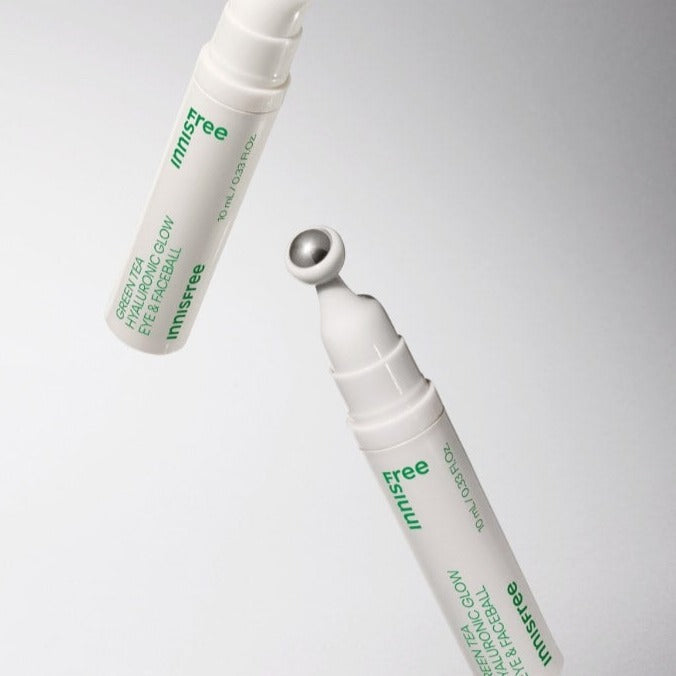 INNISFREE Green Tea Hyaluronic Glow Eye & Face Ball Available on Seoulbazaar, your online store for trendy korean products.