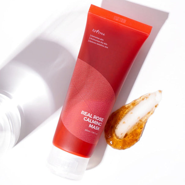 ISNTREE Real Rose Calming Mask 100ml Available on Seoulbazaar, your online store for trendy korean products.